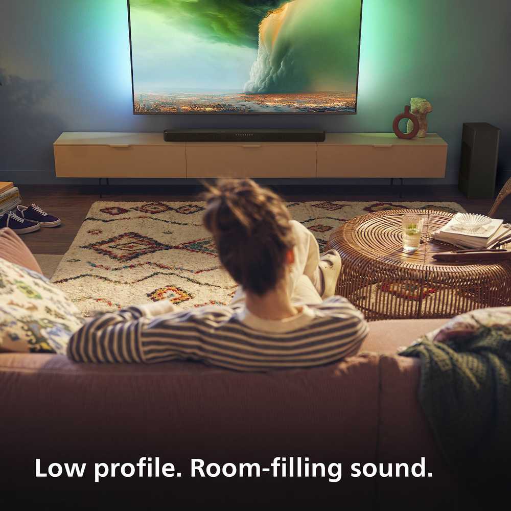Namų kino sistema Philips 2.1 garso juosta su belaidžiu žemųjų dažnių garsiakalbiu tab6309/10