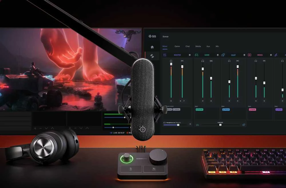 SteelSeries | Gaming Mikrofonas | Alias Pro | Juodas