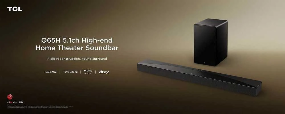 Namų kino sistema Soundbar TCL Q Q65H 5.1 Channel 580 W Juodas