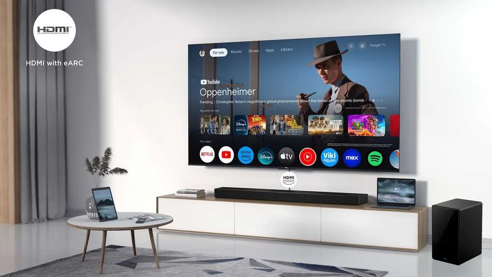 Namų kino sistema TCL Q85H Pro 7.1.2 Dolby Atmos Soundbar -äänijärjestelmä