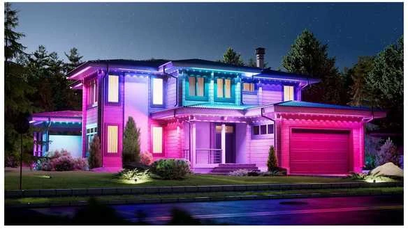 „Nanoleaf“ išmaniųjų daugiaspalvių nuolatinių lauko šviestuvų rinkinys, 15 m | 16+ milijonų spalvų