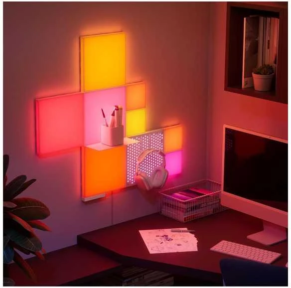 Sieninis šviestuvas „Nanoleaf Blocks“ pradinis rinkinys (10 vnt.) | 16 mln. ir daugiau spalvų
