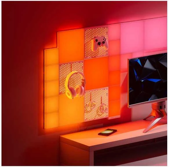 Sieninis šviestuvas „Nanoleaf Blocks“ pradinis rinkinys (10 vnt.) | 16 mln. ir daugiau spalvų