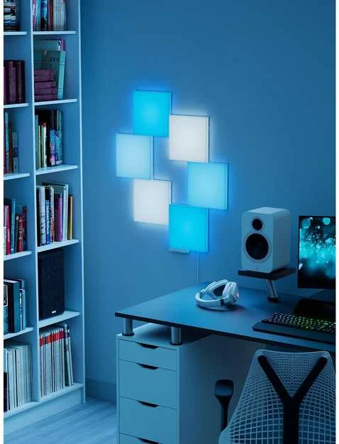 „Nanoleaf Blocks Big Squares“ pradinis rinkinys (6 panelės) | Daugiau nei 16 mln. spalvų