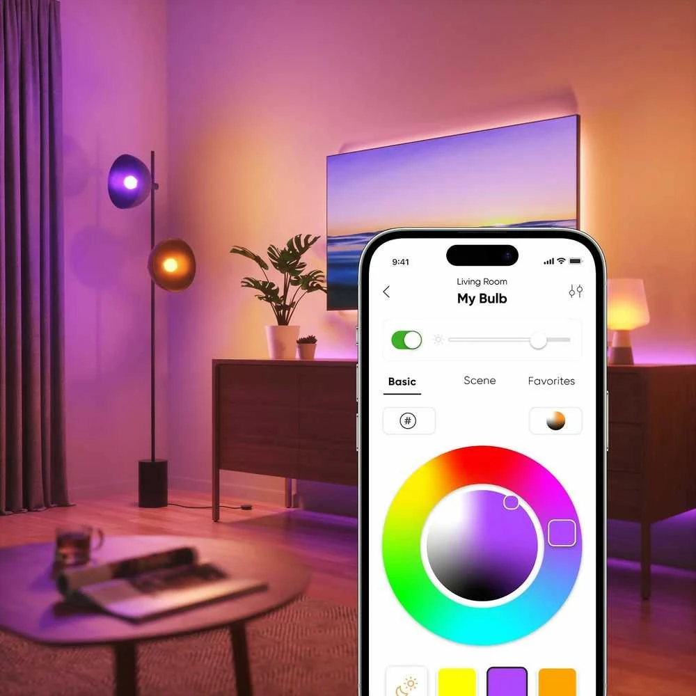 Nanoleaf Essentials Smart A60 lemputė E27 Matter 9W 806Lm RGBCW 2700-6500K, 3vnt pakuotė | E27 | 8,5 W | RGBCW | Bluetooth, siūlai