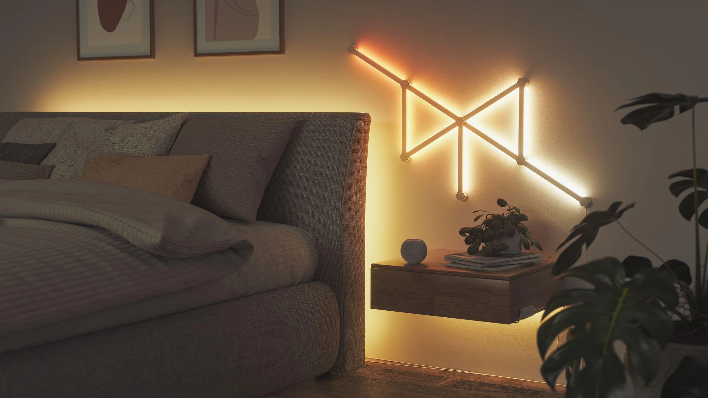 „Nanoleaf“ | Linijų pradinis rinkinys (9 panelės) | 16 mln. spalvų