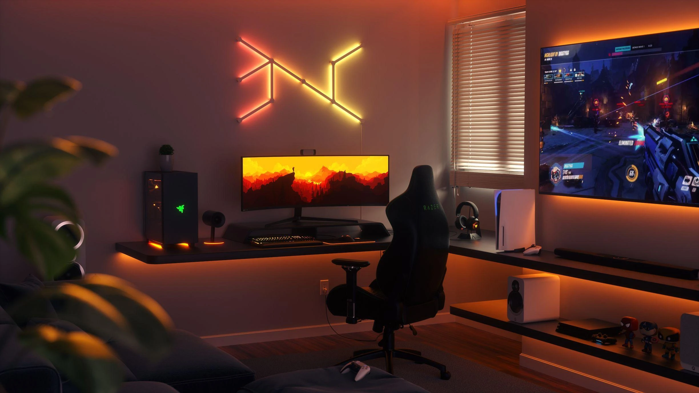 „Nanoleaf“ | Linijų pradinis rinkinys (9 panelės) | 16 mln. spalvų