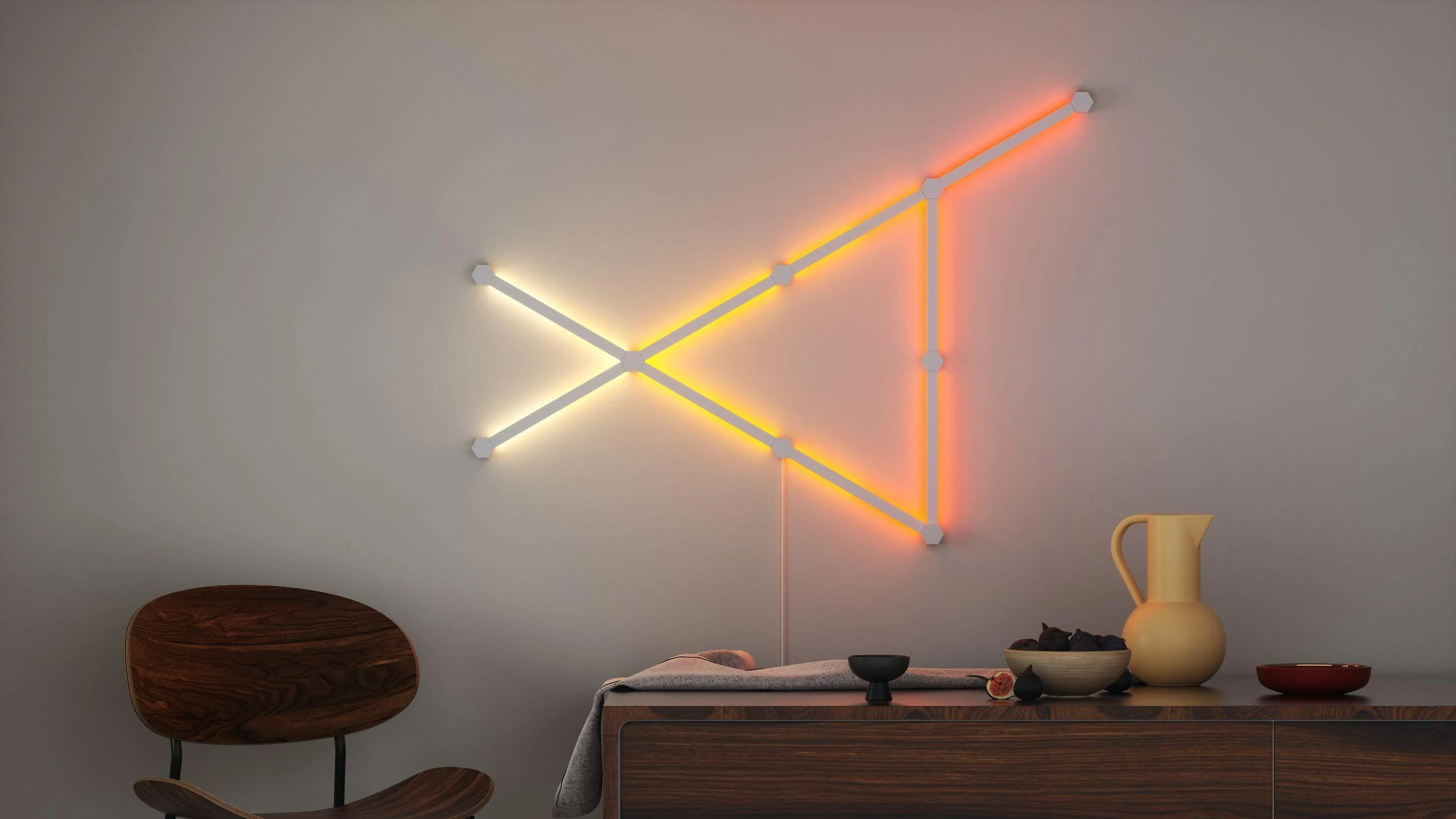 „Nanoleaf“ | Linijų pradinis rinkinys (9 panelės) | 16 mln. spalvų