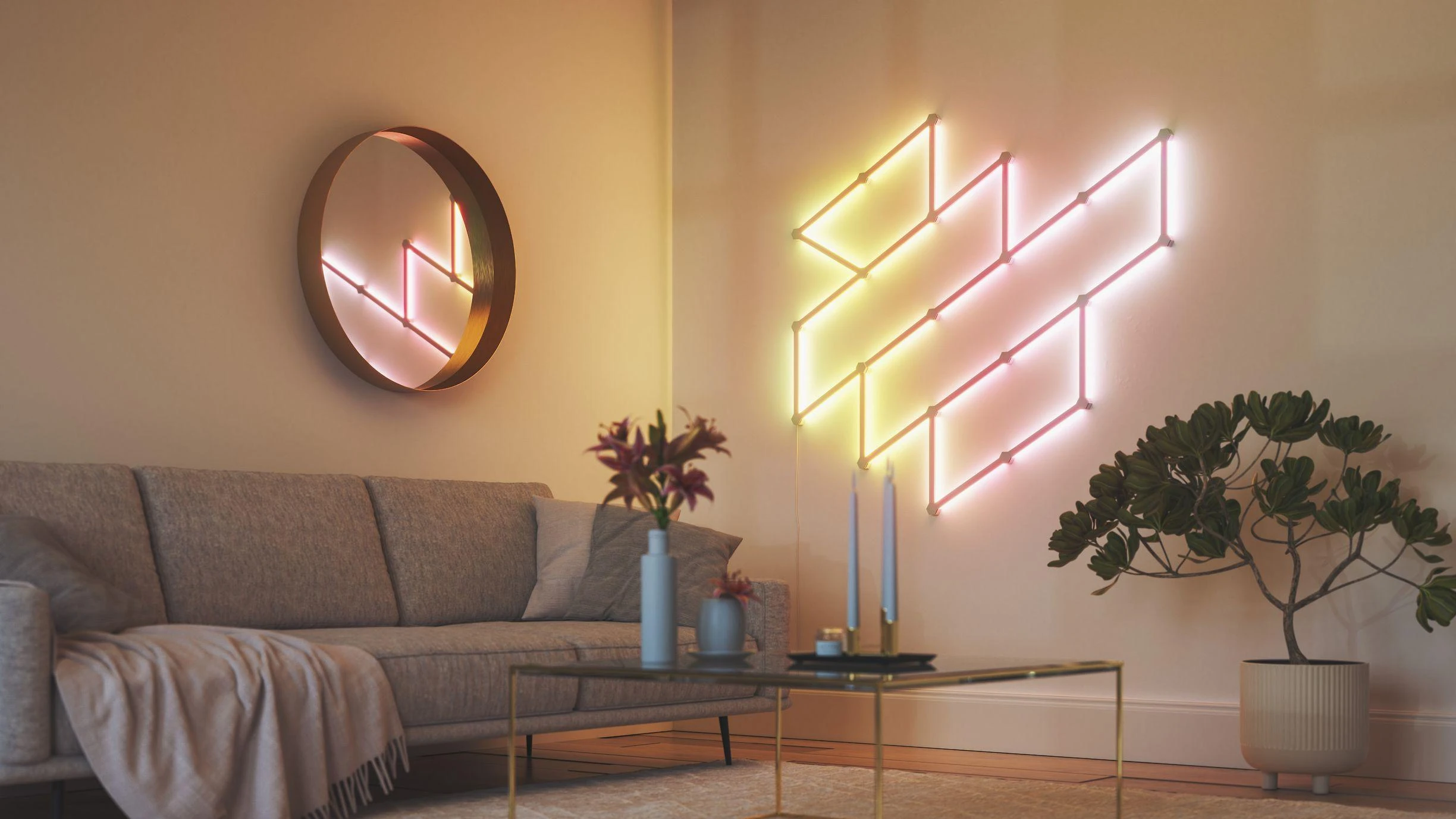 „Nanoleaf“ | Linijų pradinis rinkinys (9 panelės) | 16 mln. spalvų