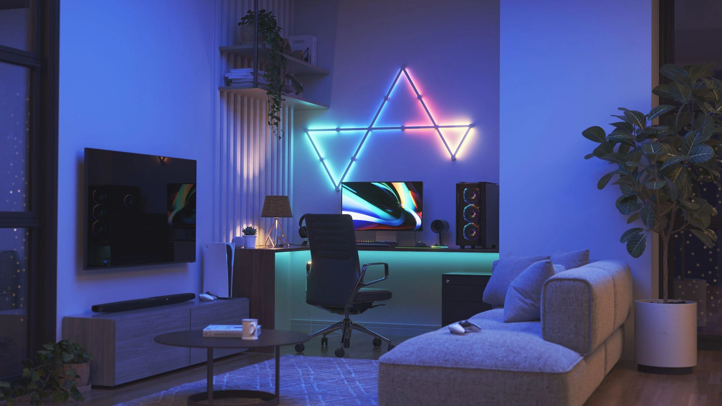 „Nanoleaf“ | Linijų pradinis rinkinys (9 panelės) | 16 mln. spalvų