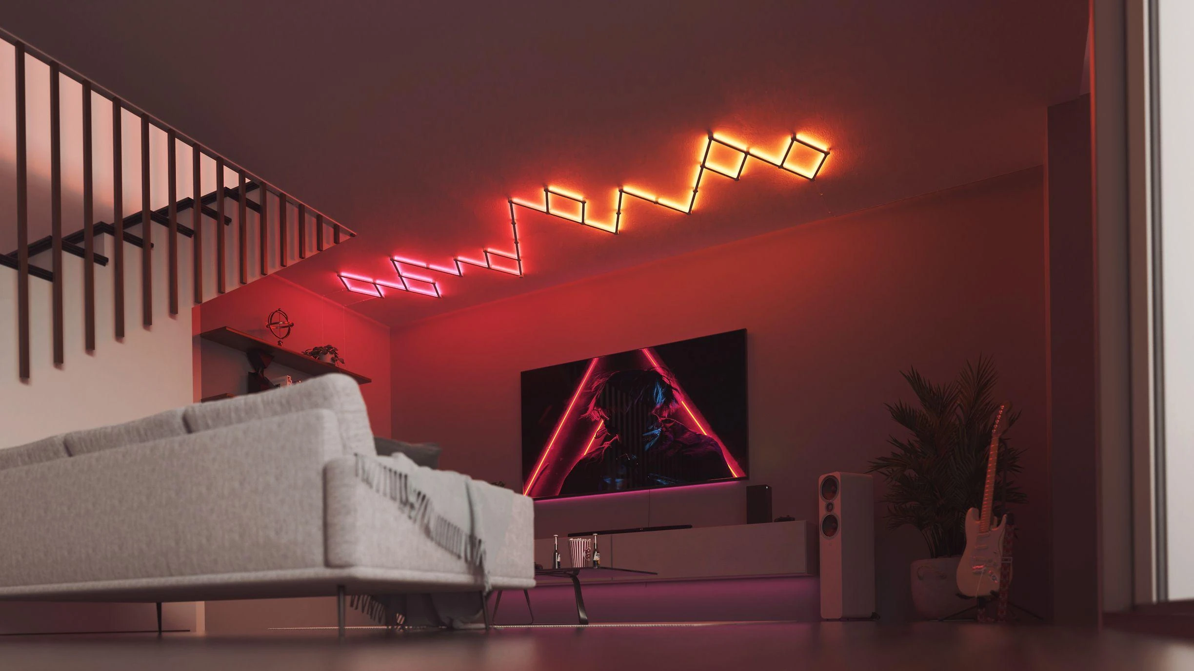 „Nanoleaf Lines“ pradinis rinkinys (15 panelių) 16 mln.+ spalvų