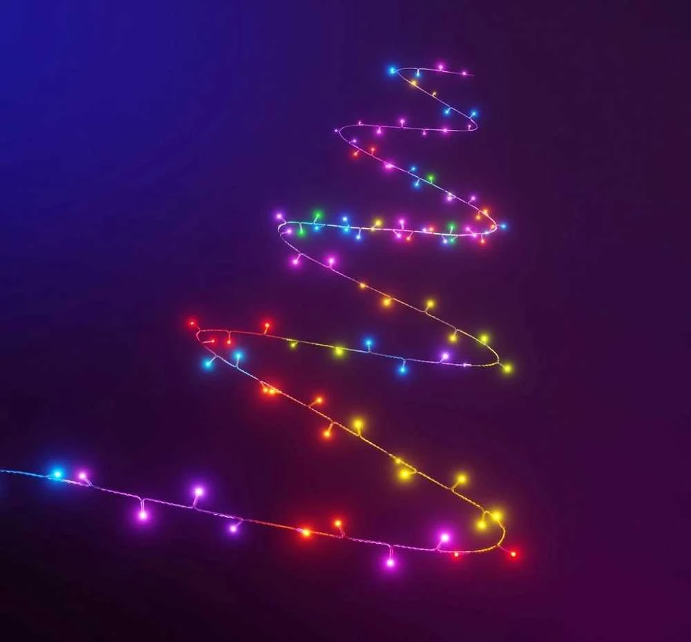 „Nanoleaf|1D Outdoor Holiday String Lights Starter Kit“ 250LED 20m|18 W|RGBW|Wi-Fi, svarbu
