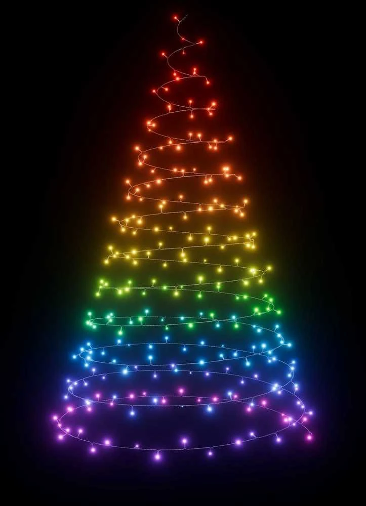 „Nanoleaf|1D Outdoor Holiday String Lights Starter Kit“ 250LED 20m|18 W|RGBW|Wi-Fi, svarbu
