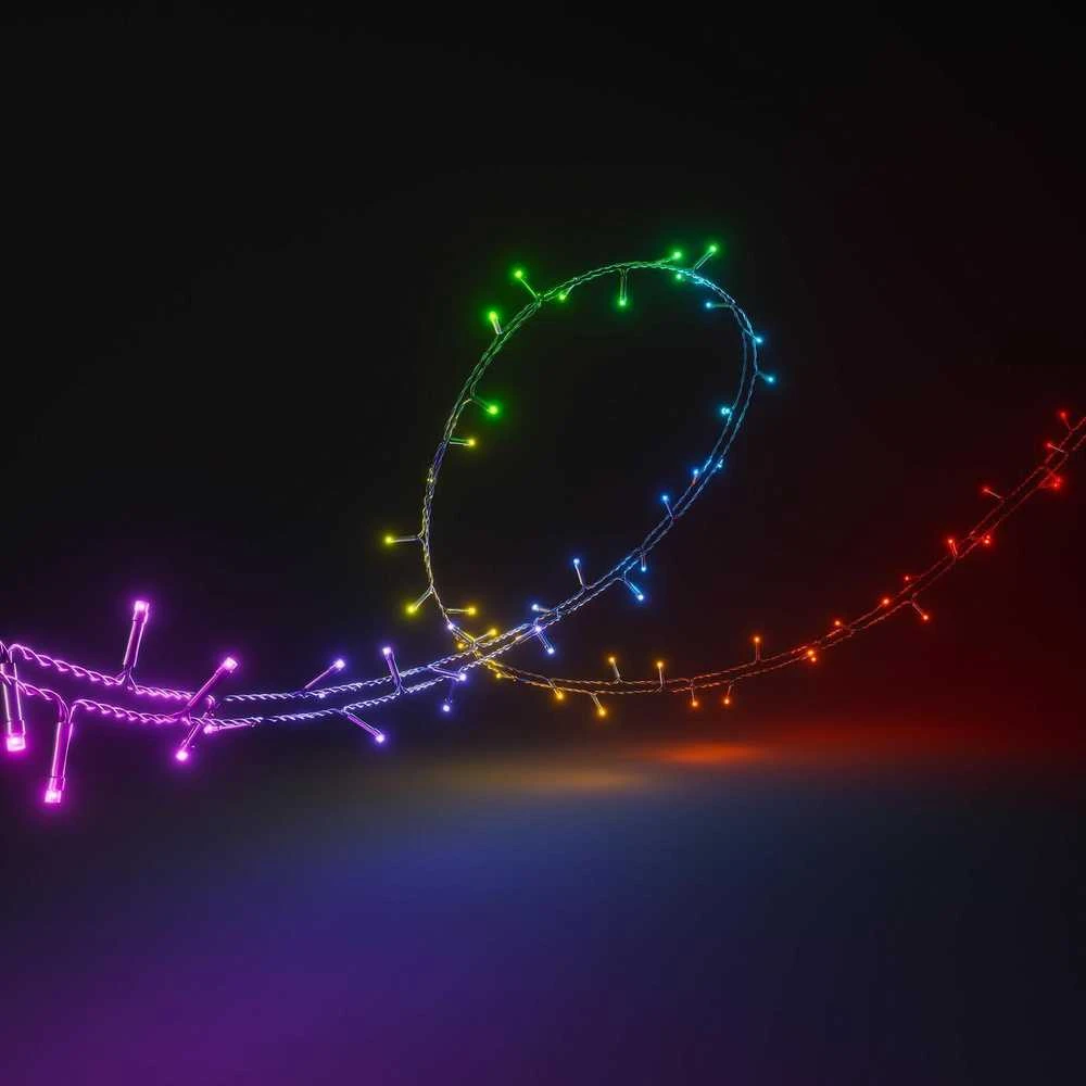 „Nanoleaf|1D Outdoor Holiday String Lights Starter Kit“ 250LED 20m|18 W|RGBW|Wi-Fi, svarbu