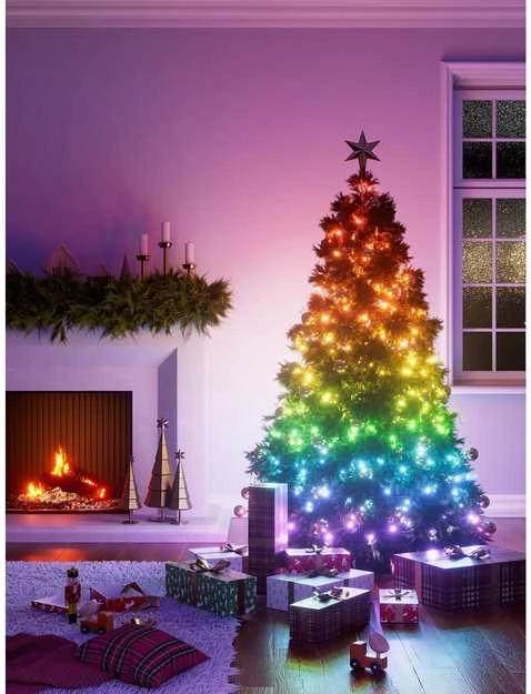 „Nanoleaf|1D Outdoor Holiday String Lights Starter Kit“ 250LED 20m|18 W|RGBW|Wi-Fi, svarbu