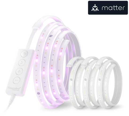 „Nanoleaf Essentials Matter“ išmanioji adresuojama daugiaspalvė HD šviesos juostelė, 5 m, 300 LED | 16 M+