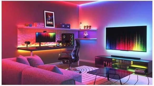 „Nanoleaf Essentials Matter“ išmanioji adresuojama daugiaspalvė HD šviesos juostelė, 5 m, 300 LED | 16 M+