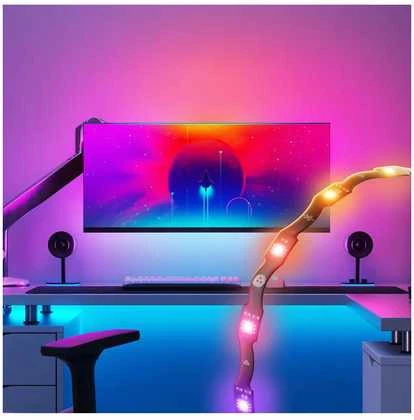 „Nanoleaf“ 4D kompiuterio ekrano veidrodinė šviesos juosta, USB, 2,5 m | 10 W | Daugiaspalvė RGB