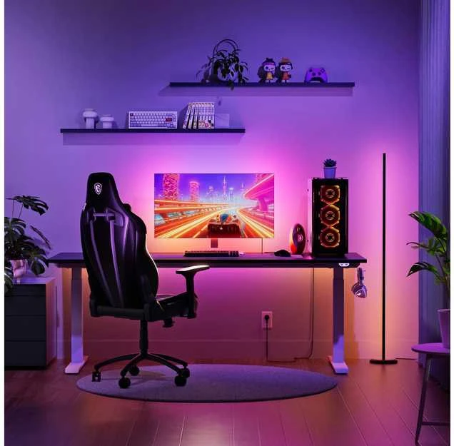 „Nanoleaf“ 4D kompiuterio ekrano veidrodinė šviesos juosta, USB, 2,5 m | 10 W | Daugiaspalvė RGB