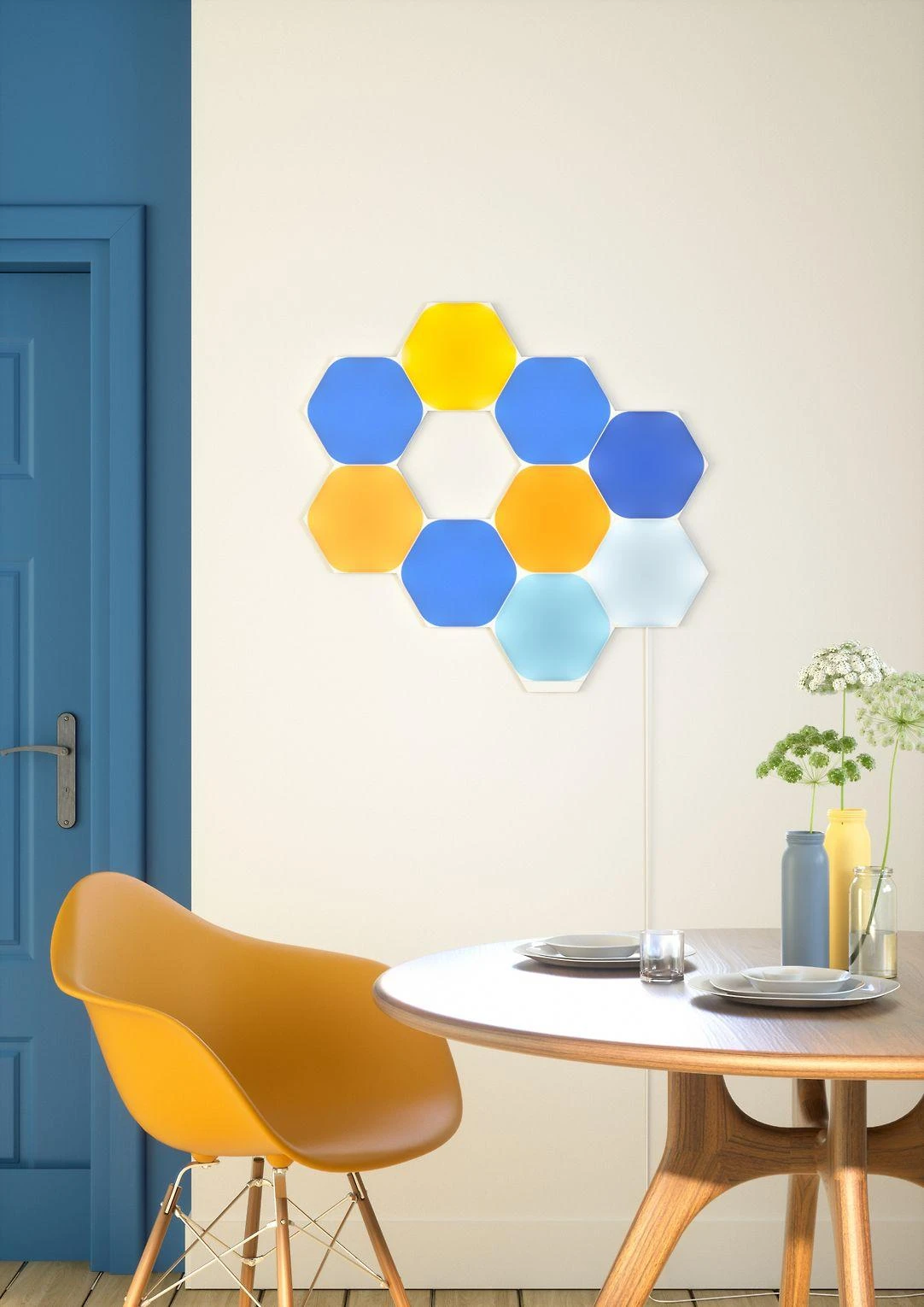 Nanoleaf Nanolapis | Formos Hexagons Starter Kit (9 plokštės) | 16 mln.+