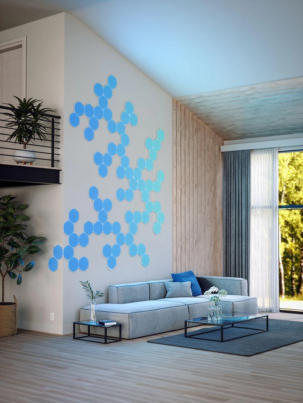 Nanoleaf Nanolapis | Formos Hexagons Starter Kit (9 plokštės) | 16 mln.+