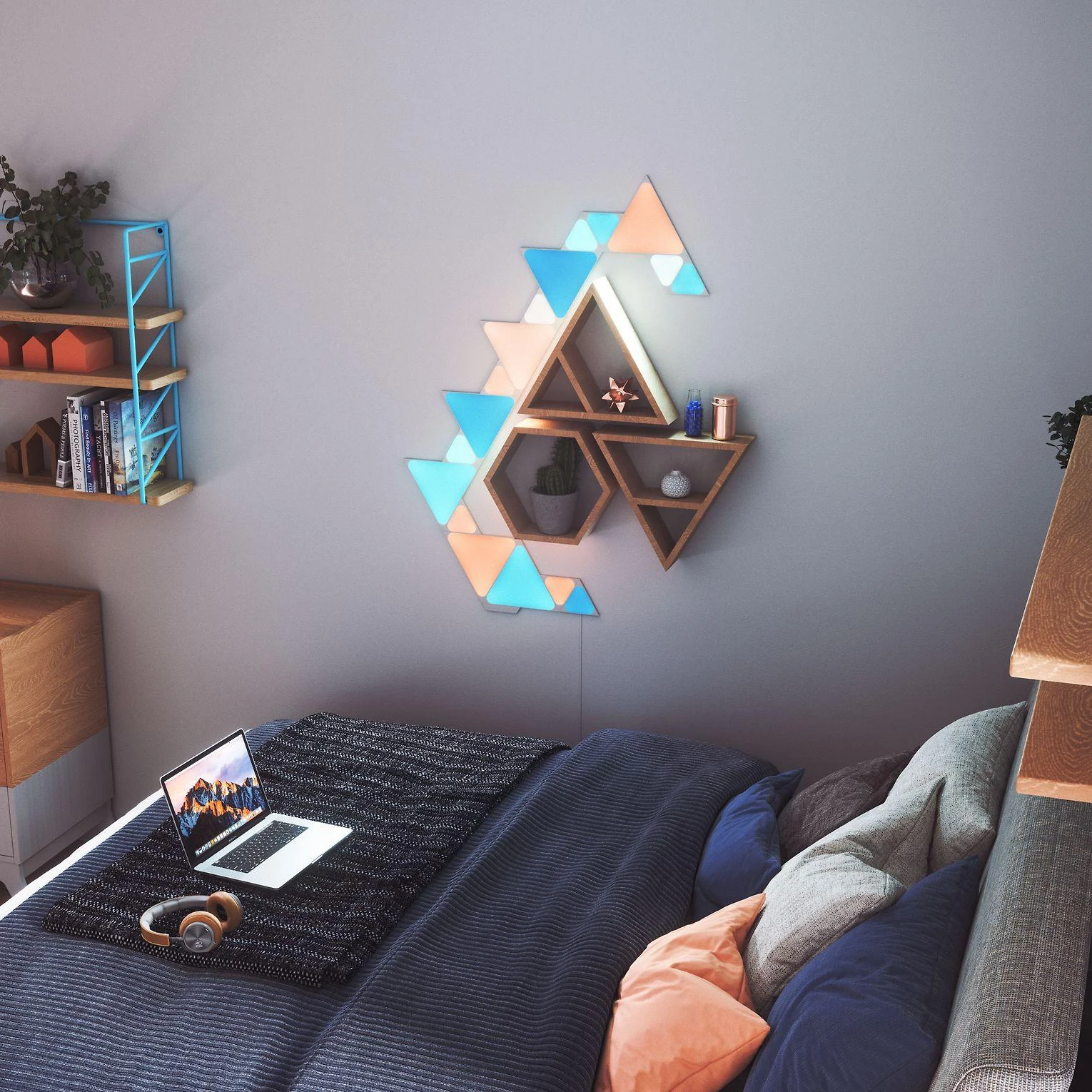 Nanoleaf Shapes Triangles Mini Expansion Pack (10 plokščių) 1 x 0,54 W 16M+ spalvos 2,4GHz WiFi b/g/n;