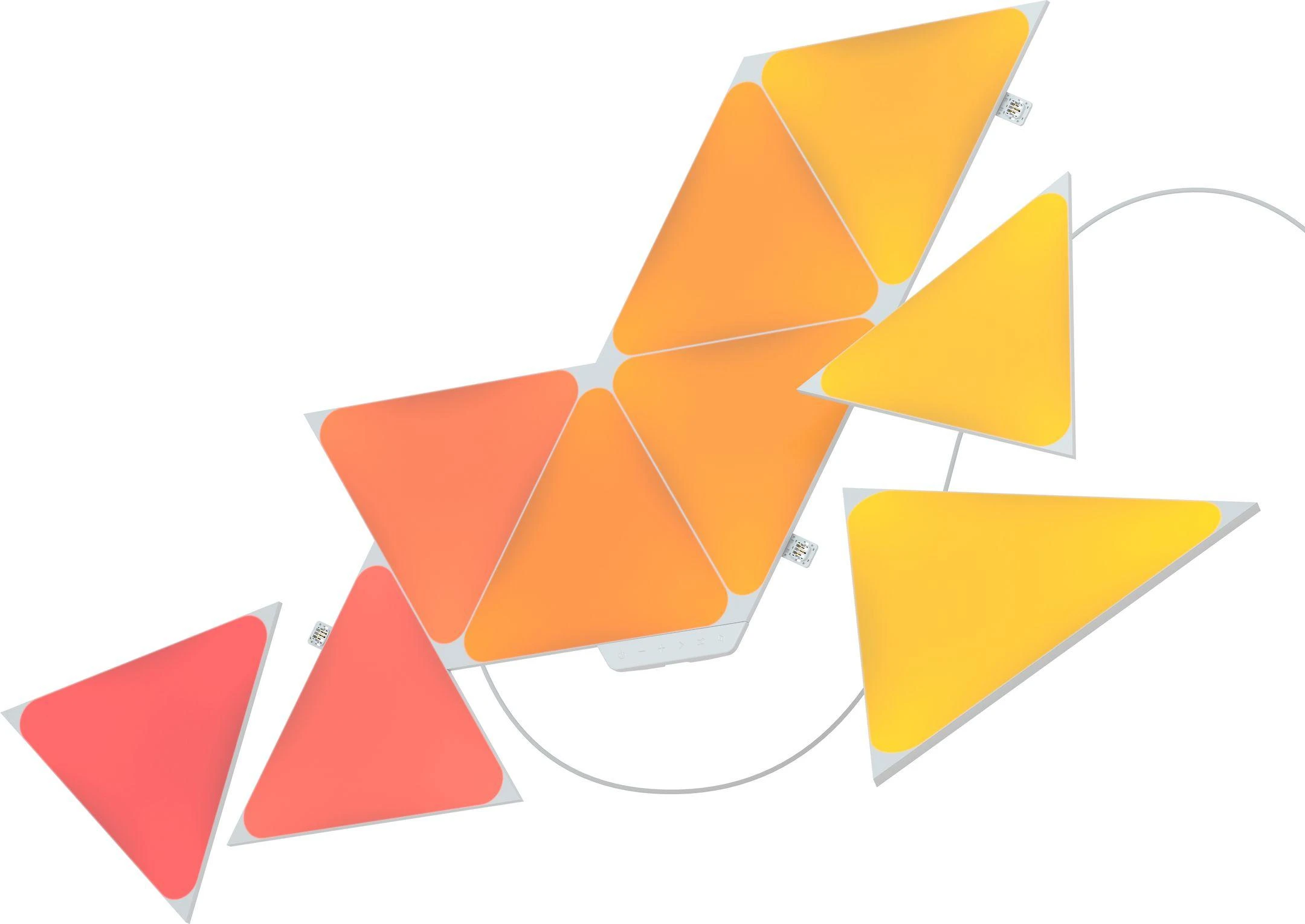 Nanoleaf Nanolapis | Formos trikampių pradinis rinkinys (9 plokštės) | 1 W | 16M+ spalvų