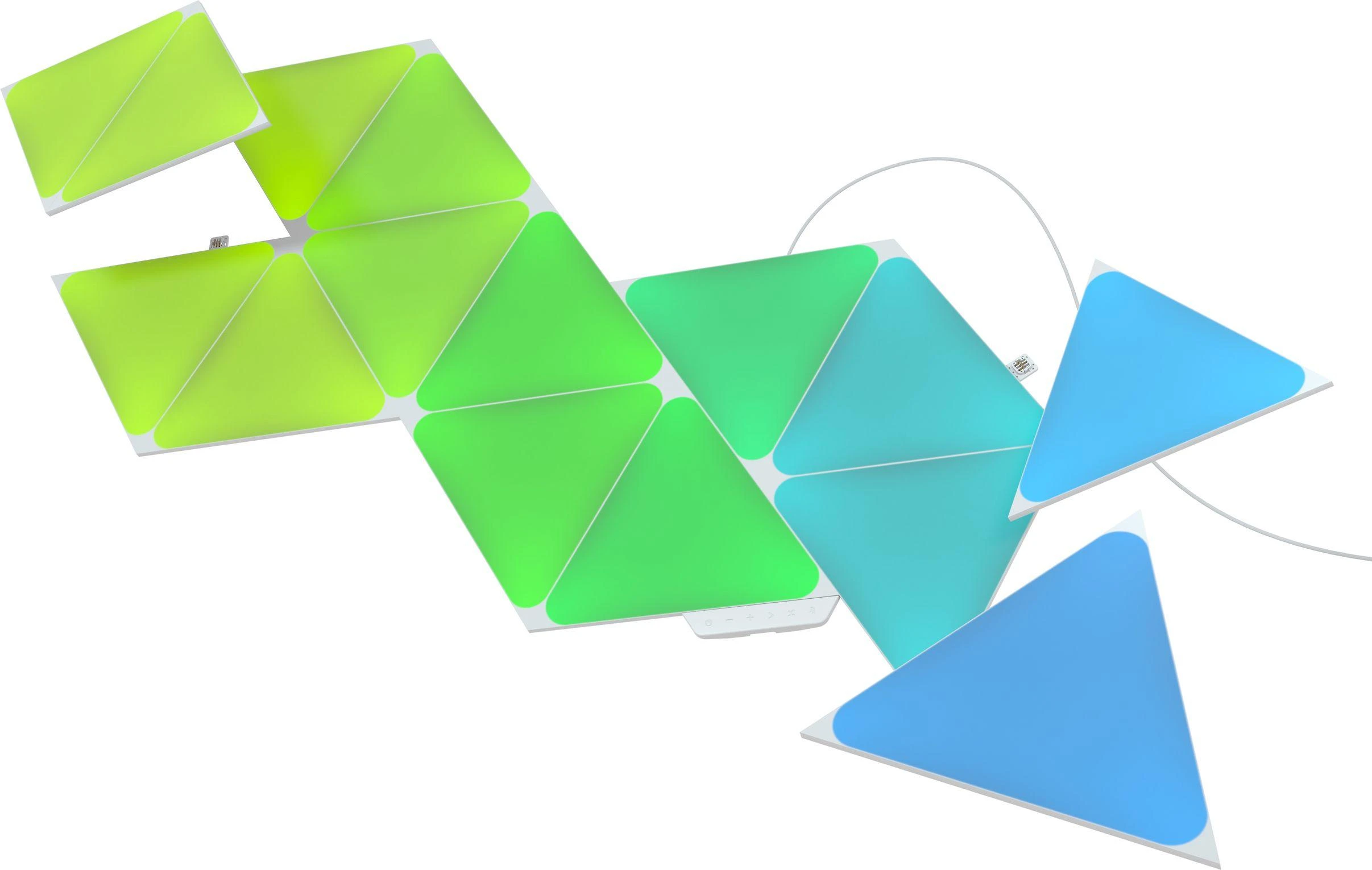 Nanoleaf Nanolapis | Formos trikampių pradinis rinkinys (15 plokščių) | 1,5 W | 16M+ spalvų