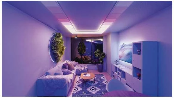 Nanoleaf Sky Light Starter Kit (3 plokštės) | Daugiau nei 6 mln. spalvų su dinamiškomis scenomis