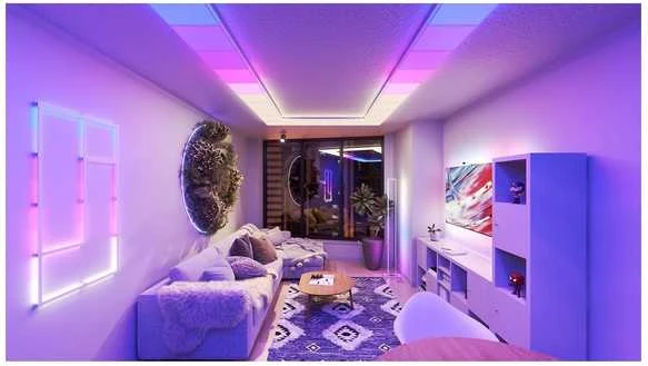 Nanoleaf Sky Light Starter Kit (3 plokštės) | Daugiau nei 6 mln. spalvų su dinamiškomis scenomis