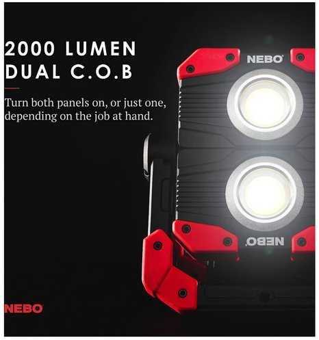 Žibintuvėlis Nebo OMNI 2K su išorine baterija (powerbank)