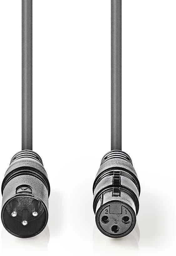 Kabelis Nedis XLR - XLR 1.5m pilka (COTH15012GY15)