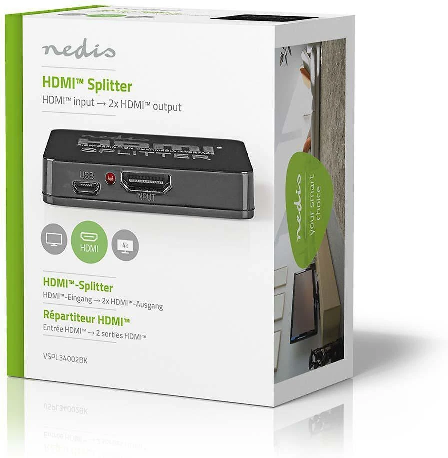 Nedis 2-porttinen HDMI-jakaja