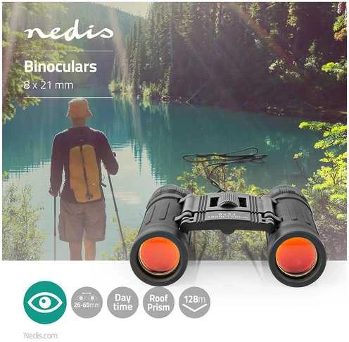 Nedis Žiūronai SCBI1000BK 8x21 Juodas (NEDISSCBI1000BK)