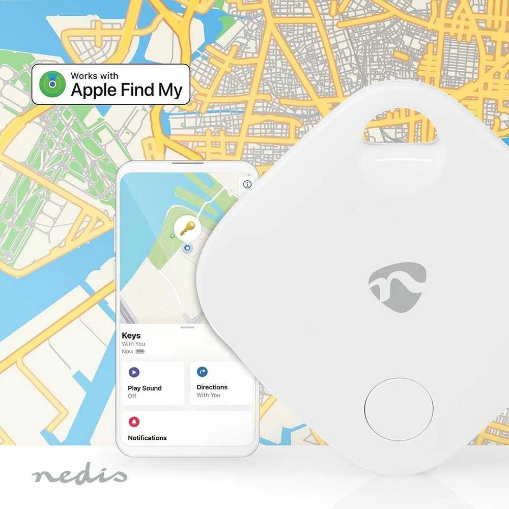 Nedis BTTAG10WT GPS lokatorius Baltas paieškos sistema