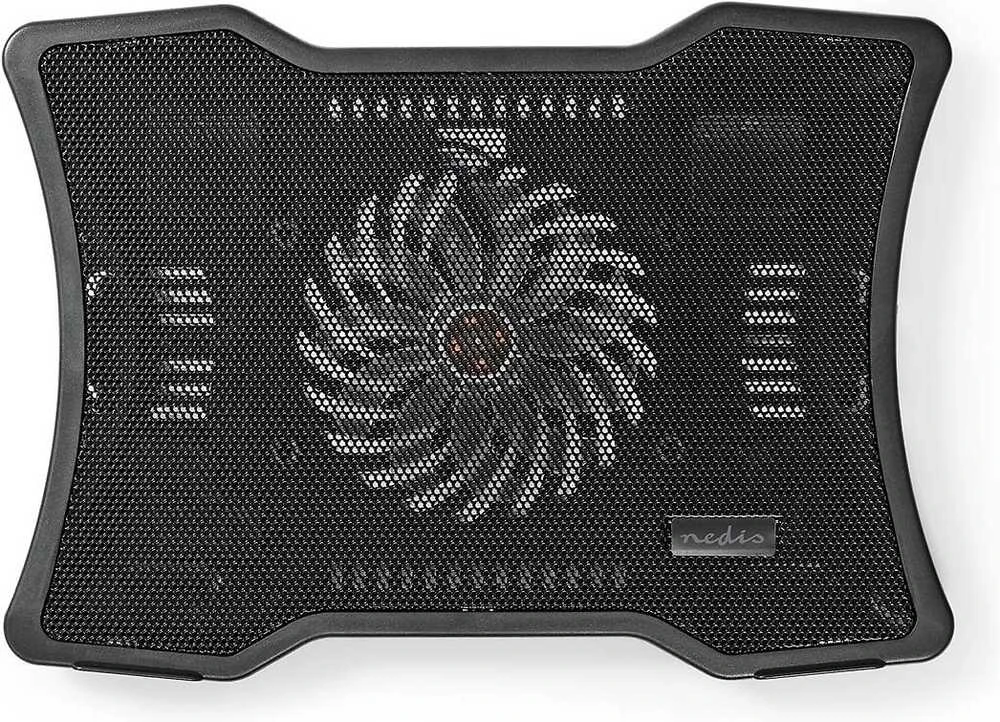 Nedis NBCR101BK aušinimo kilimėlis nešiojamojo kompiuterio stovas Juodas nešiojamojo kompiuterio stovas 43,2 cm (17'')