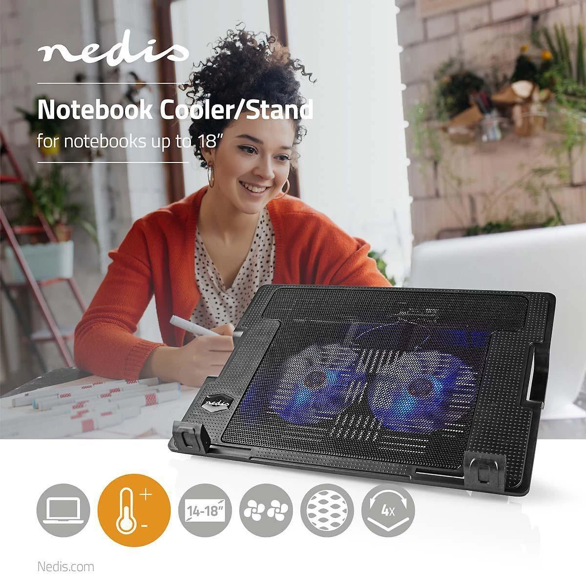 NEDIS NBCR200BK 18" aušinimo padas