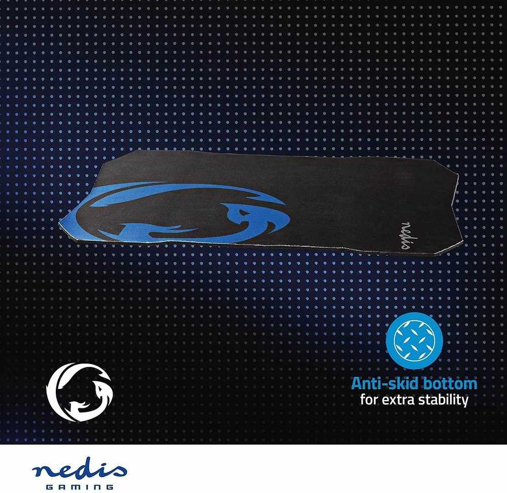 Nedis žaidimų pelės kilimėlis 285mm 244mm juoda guma / mikropluoštas