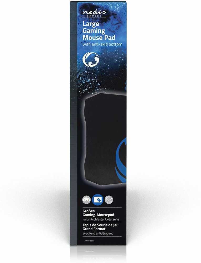 Nedis žaidimų pelės kilimėlis 285mm 244mm juoda guma / mikropluoštas