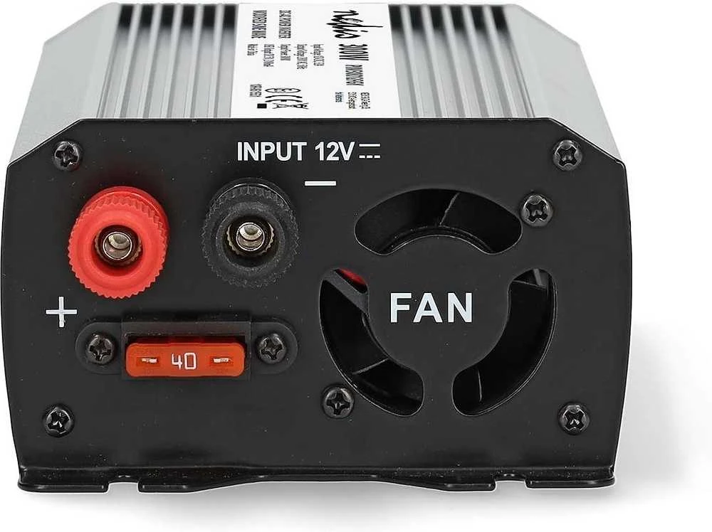 Nedis PIM30012FGY invertteri, 12 V, 300 W, muokattu siniaalto