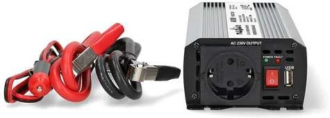 Nedis PIM60012FGY invertteri, 12 V, 600 W, muokattu siniaalto