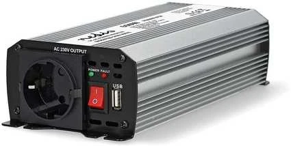 Nedis PIM60012FGY invertteri, 12 V, 600 W, muokattu siniaalto