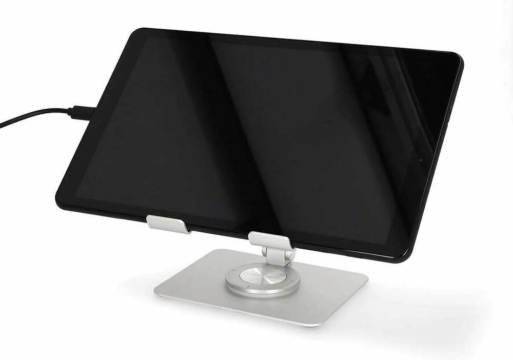 Laikiklis Nedis Planšetė Stand | Stojak | Obracany 360 stopni | Sidabrinė