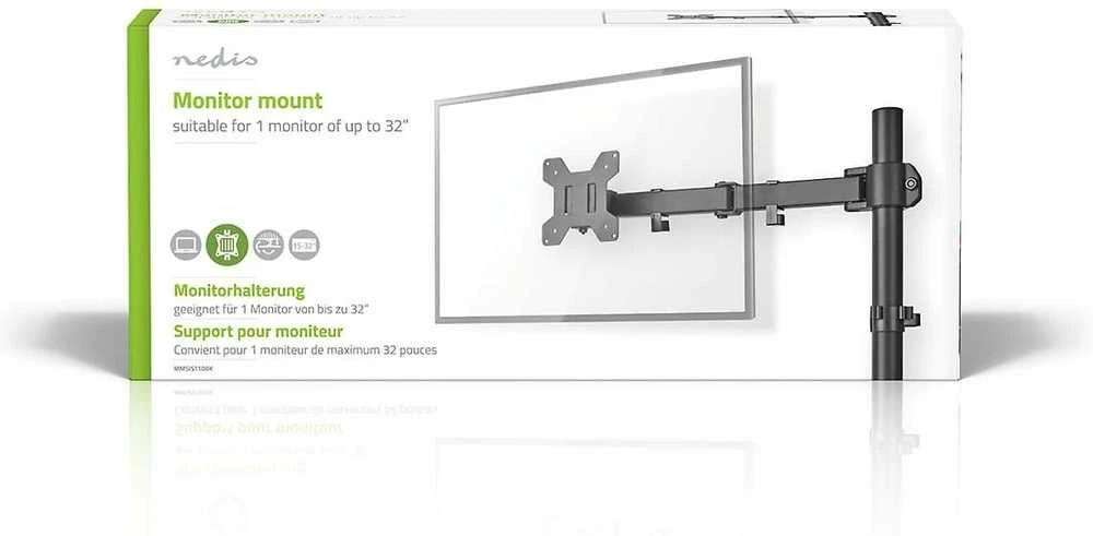 Laikiklis NEDIS MMSIS110BK Table Monitorius Mount 15–32"| VESA 75 x 75 / 100 x 100 | 8kg