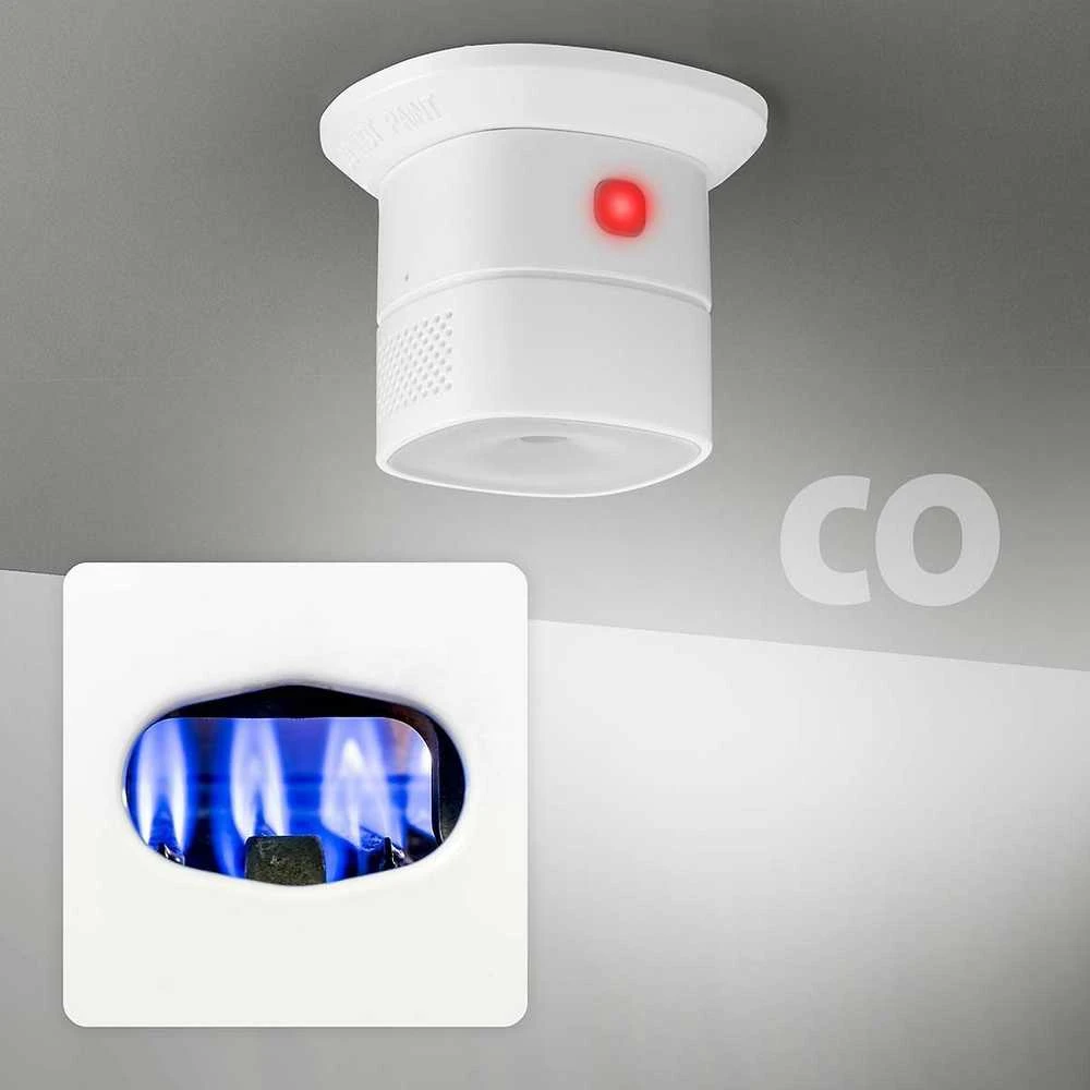 Nedis Išmanusis Wi-Fi SmartLife smalkių (CO) jutiklis su sirena 85dB, CR123A, baltas