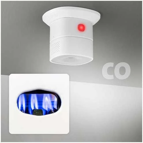 Nedis Išmanusis Wi-Fi SmartLife smalkių (CO) jutiklis su sirena 85dB, CR123A, baltas