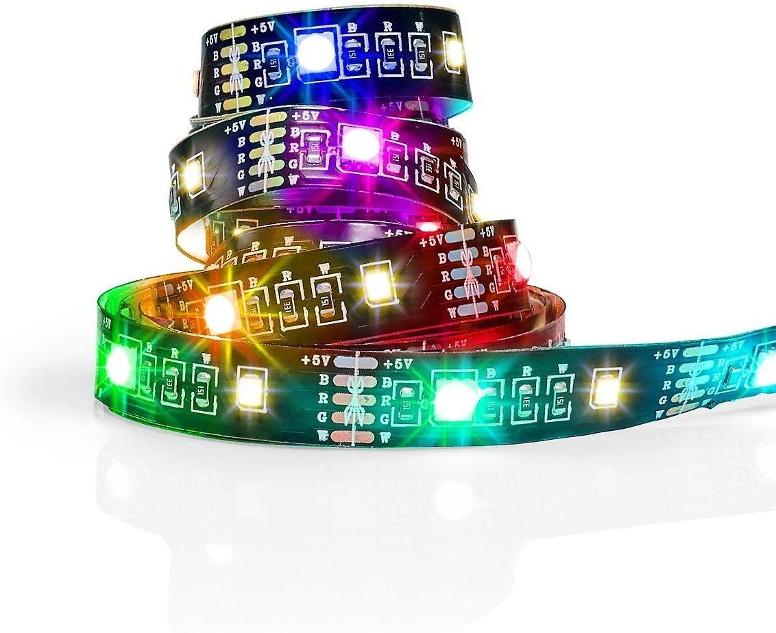 Nedis „Smartlife“ visos spalvos LED juostelė – „Bluetooth“, RGB, šiltai balta, 2000 mm, IP20, 2700K