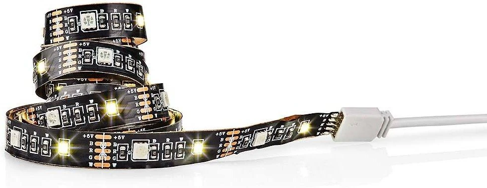 Nedis „Smartlife“ visos spalvos LED juostelė – „Bluetooth“, RGB, šiltai balta, 2000 mm, IP20, 2700K