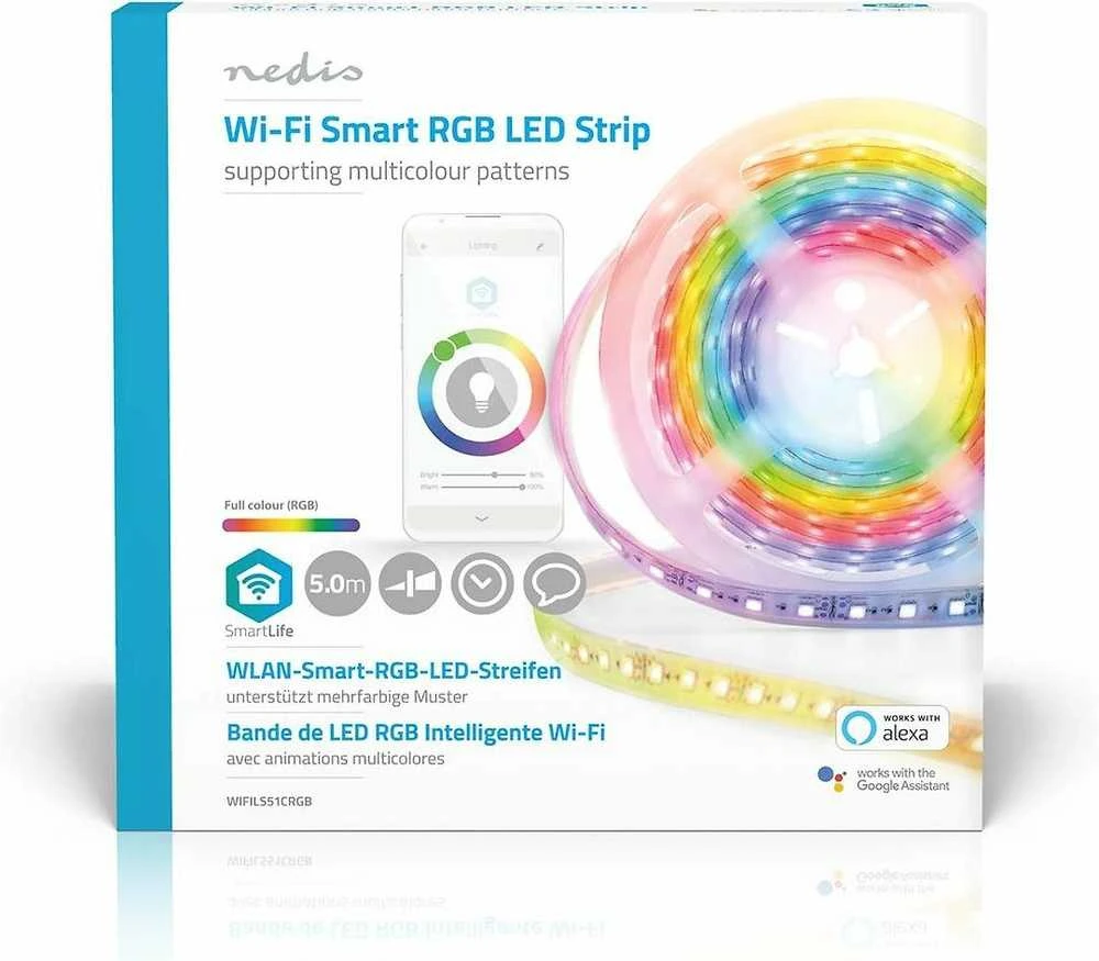 Nedis WIFILS51CRGB išmanioji Wi-Fi LED juosta