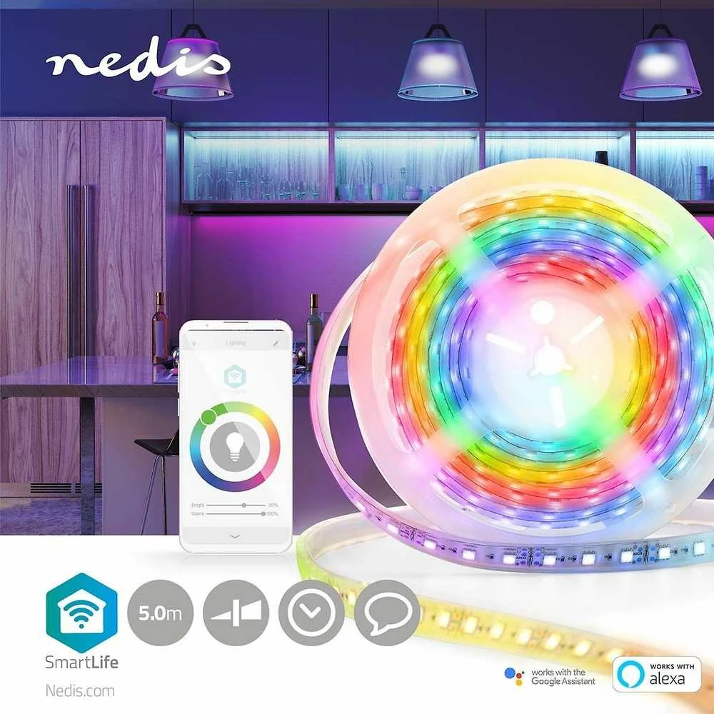 Nedis WIFILS51CRGB išmanioji Wi-Fi LED juosta